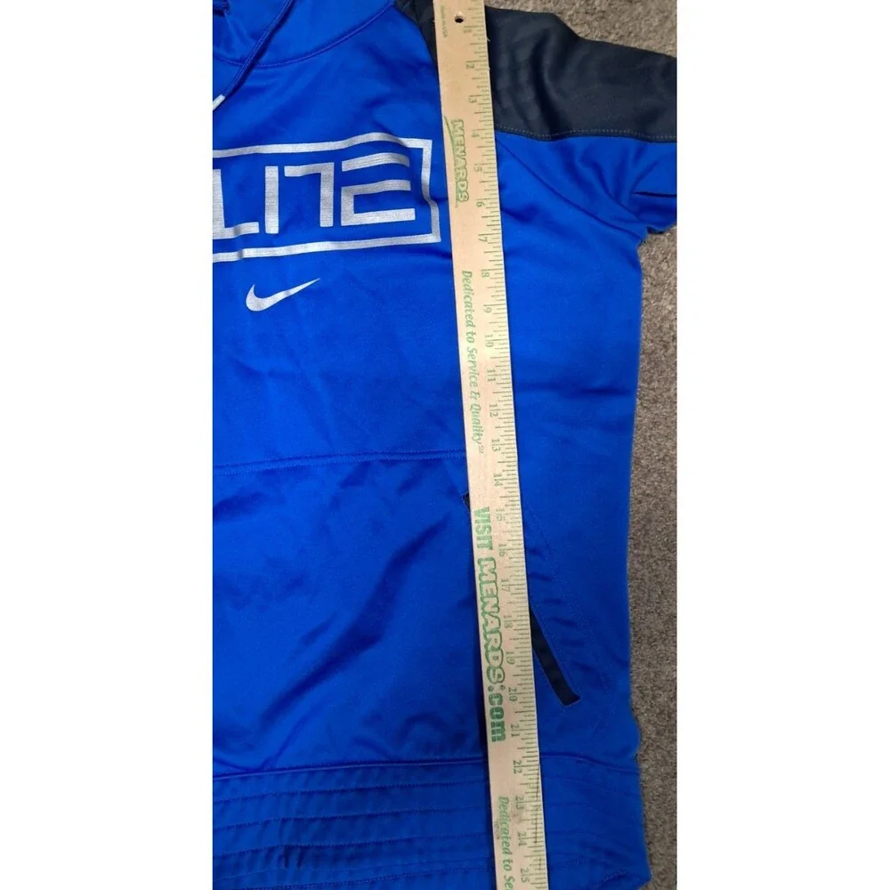 Nike Elite Hoodie Men's Medium Basketball Therma-FIT Blue Pullover Sweatshirt